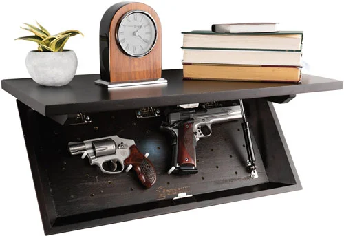 LOCKDOWN IN PLAIN SIGHT SHELF - STAINED 24"WX11.75"HX3.25"D - Image 2