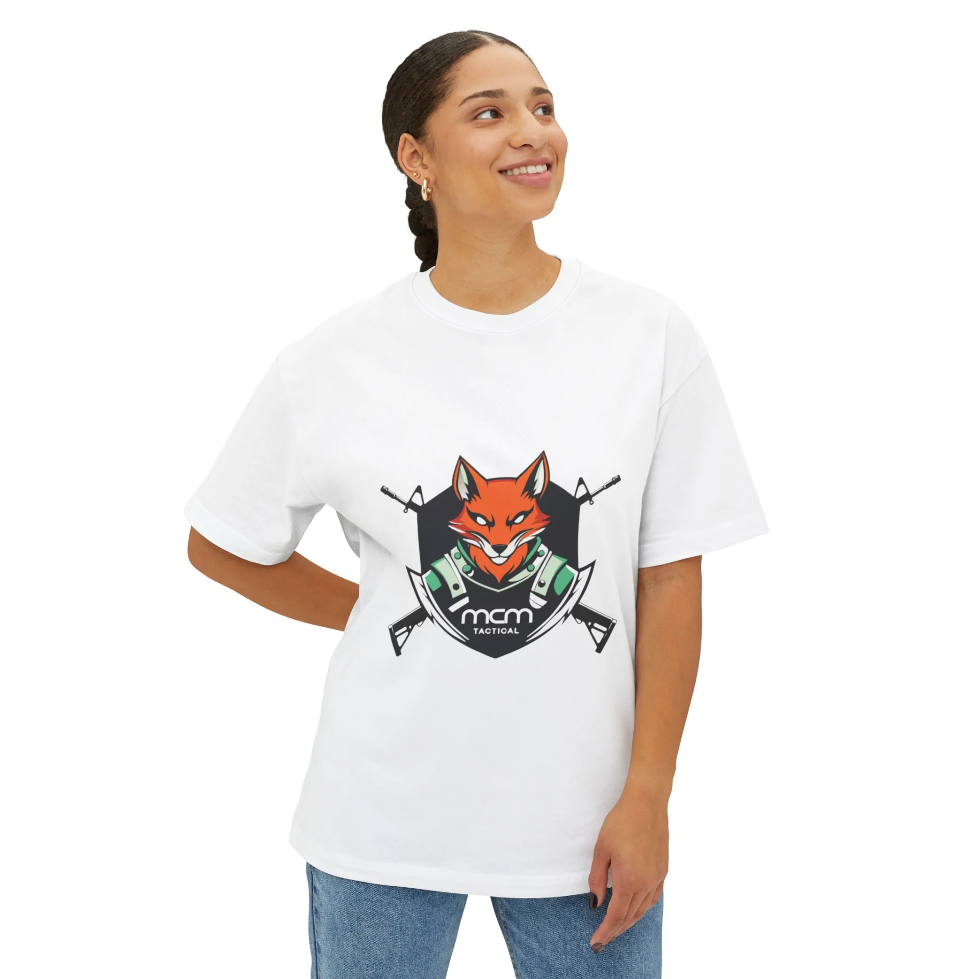 Unisex Graphic Oversized Tee - Trendy Fox Design, Casual Wear, Street Style, Gift for Him/Her, Summer Essential, Colorado Pride - Image 3