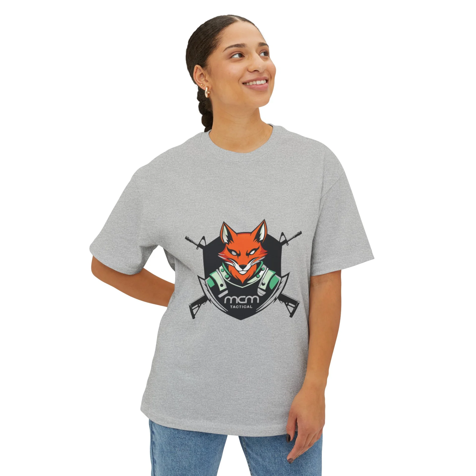 Unisex Graphic Oversized Tee - Trendy Fox Design, Casual Wear, Street Style, Gift for Him/Her, Summer Essential, Colorado Pride - Image 11