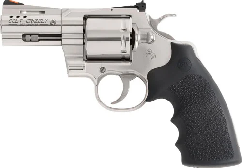 COLT GRIZZLY 357MAG 3" 6RD - POLISHED STAINLESS HOGUE GRIPS - Image 2