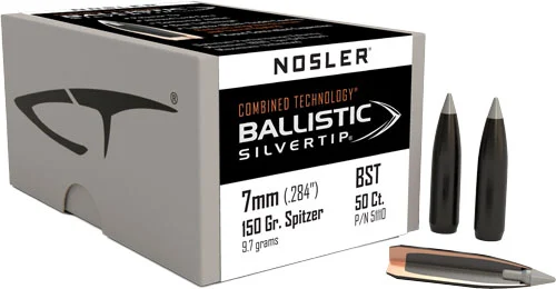 NOSLER BULLETS 7MM .284 - 150GR BALLISTIC SILVER TIP 50C - Image 2