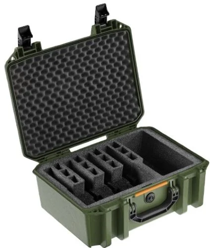 PELICAN VAULT V300 LARGE- - 5 PISTOL CSE PRE CUT FOAM ODG - Image 2
