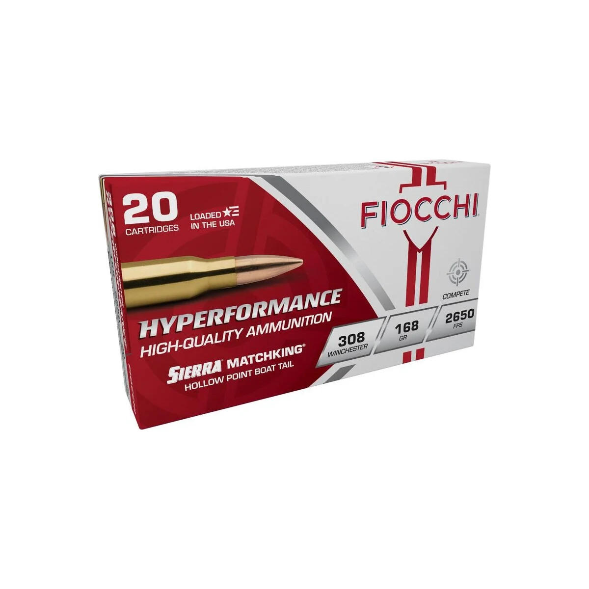 cchi Hyperformance MatchKing Rifle Ammunition 308 Win 168gr OTM 2650 Fps 20/ct Ammo
